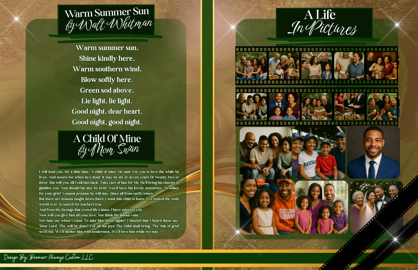 Booklet Obituary Design #5-4 Pages (11x17)