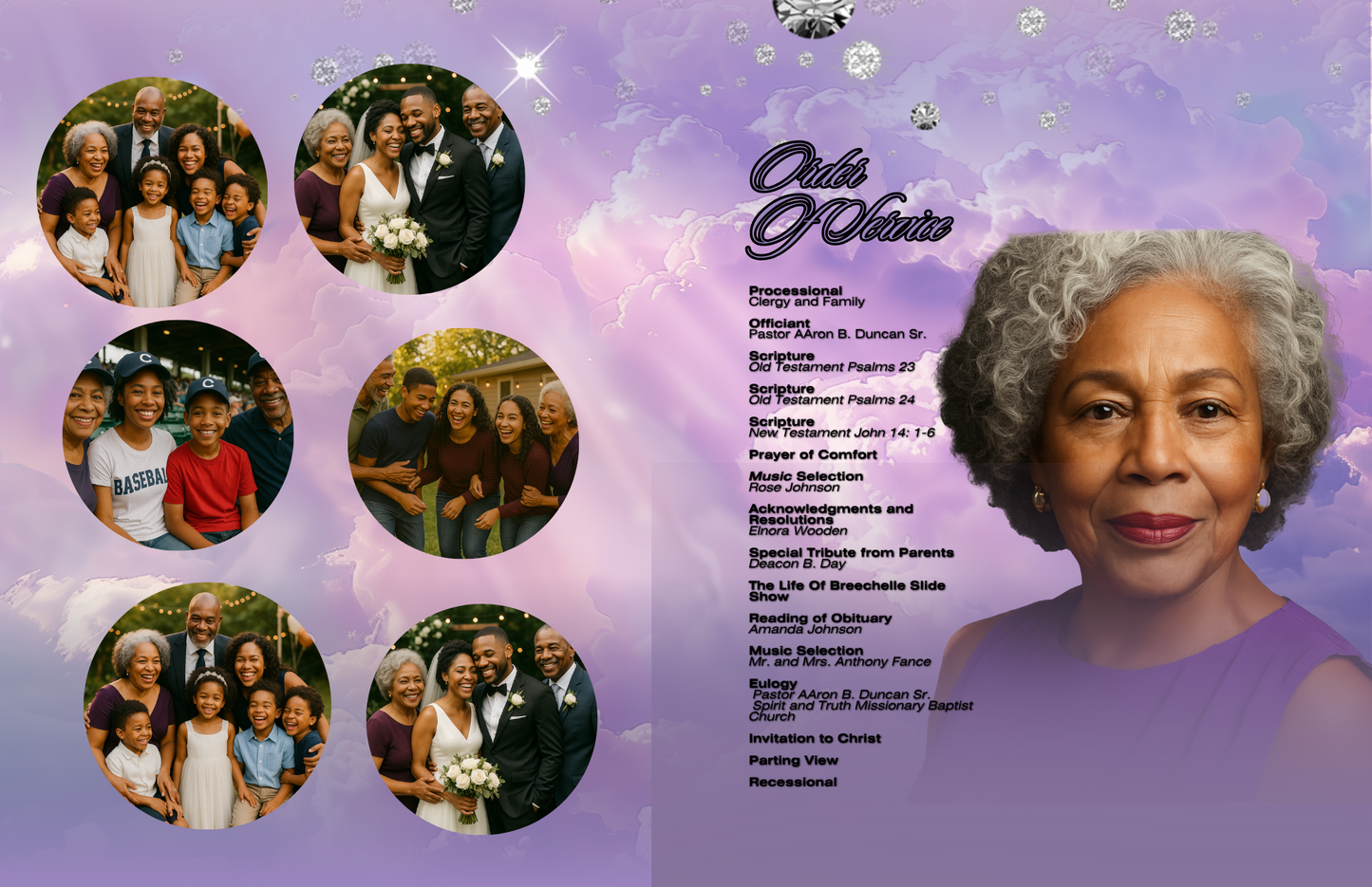 Booklet Obituary Design #11-4 Pages (11x17)