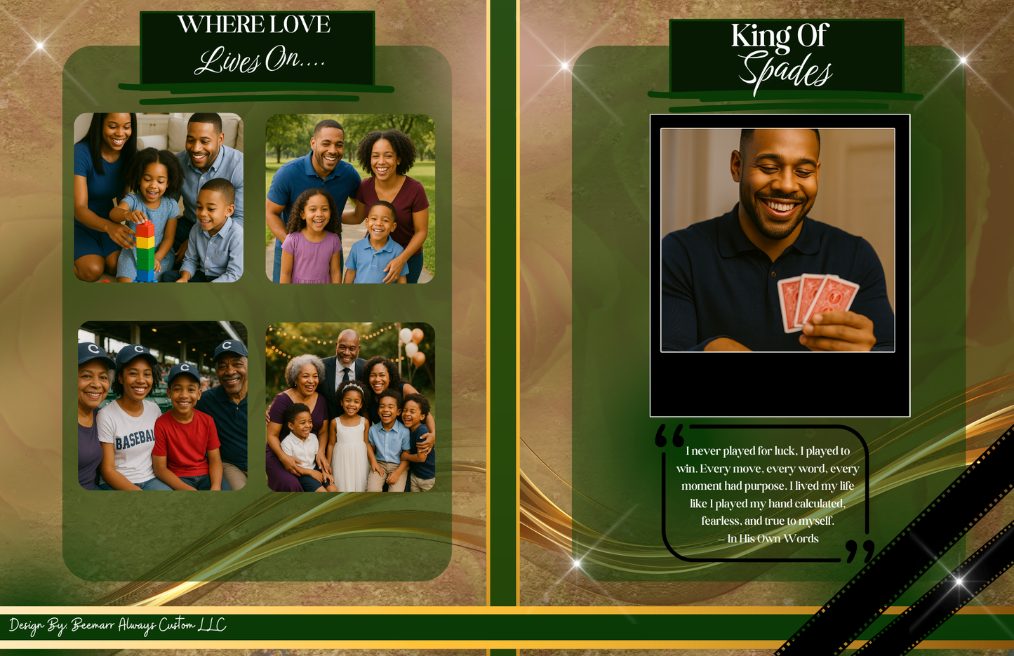 Booklet Obituary Design #5-4 Pages (11x17)