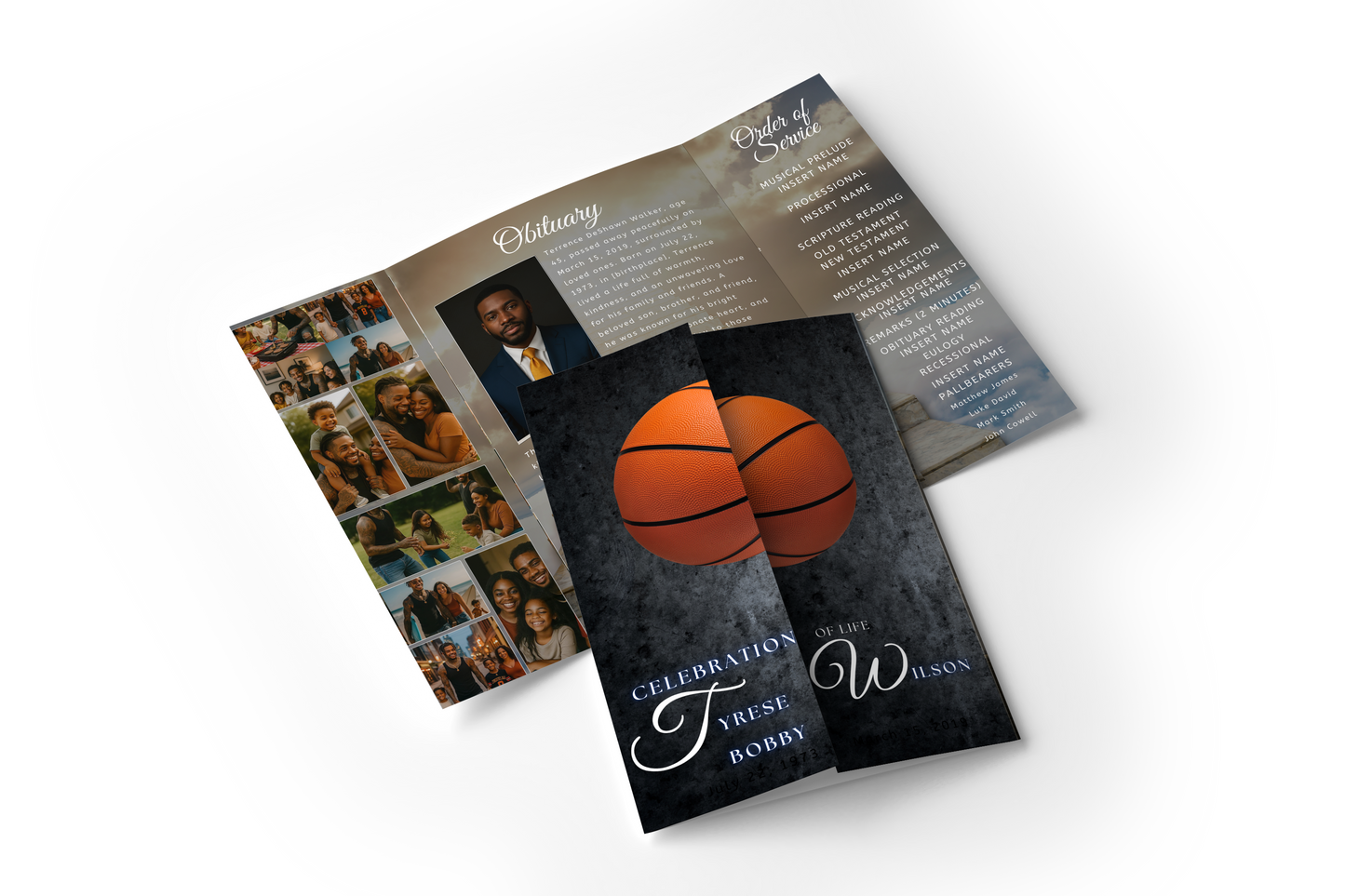Gate Fold Obituary Design #13