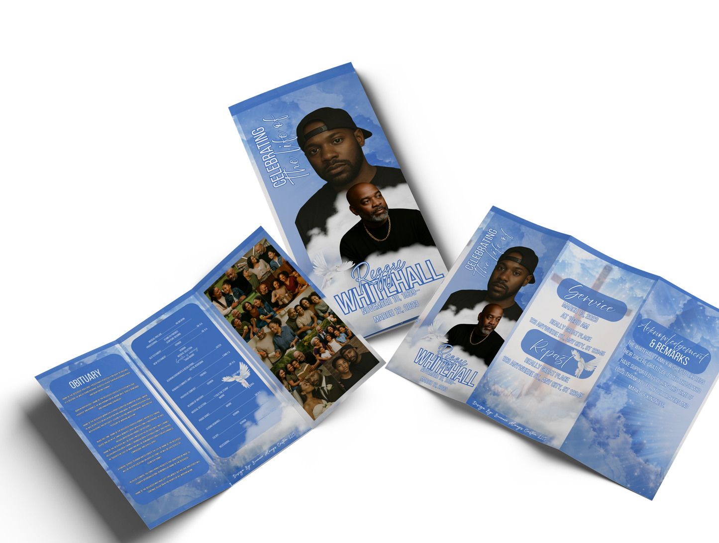 Trifold Obituary Design #3