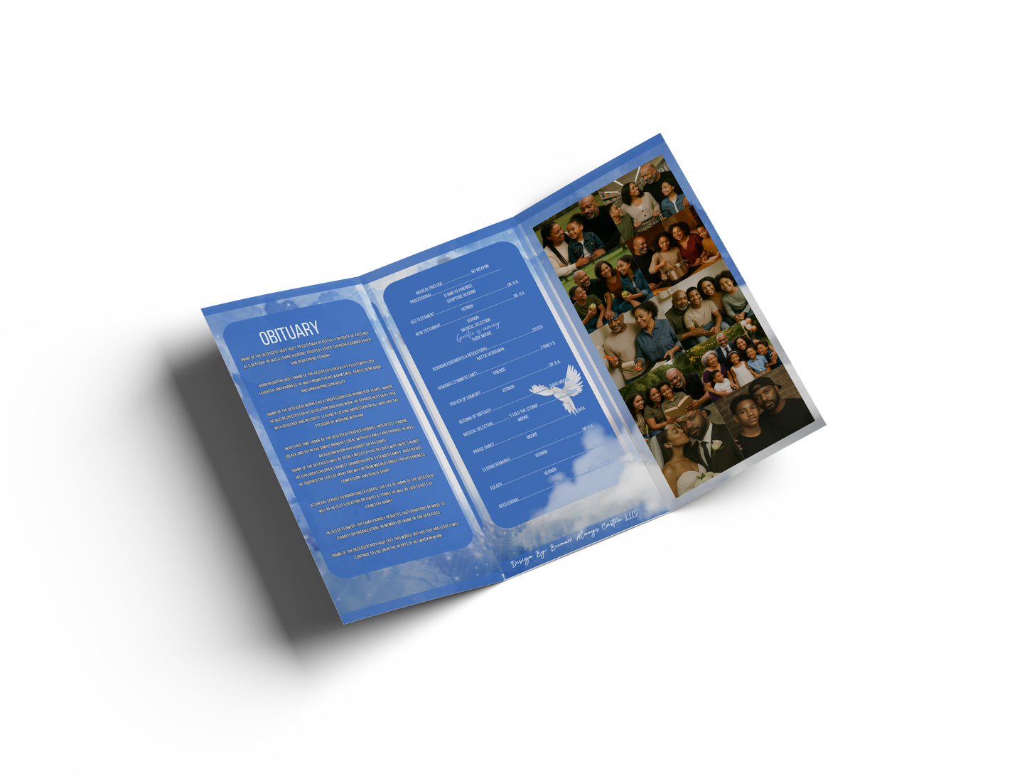 Trifold Obituary Design #3