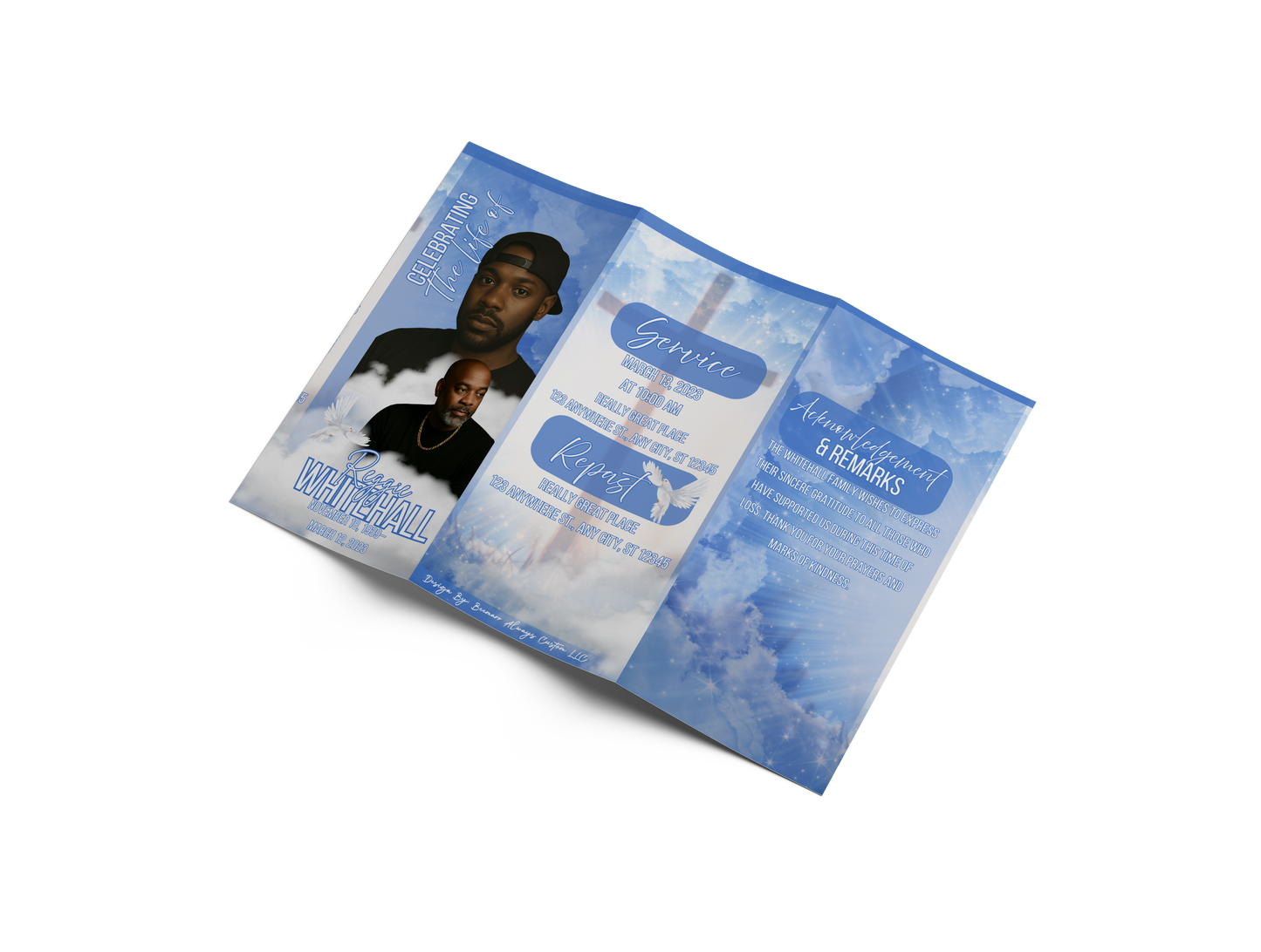 Trifold Obituary Design #3