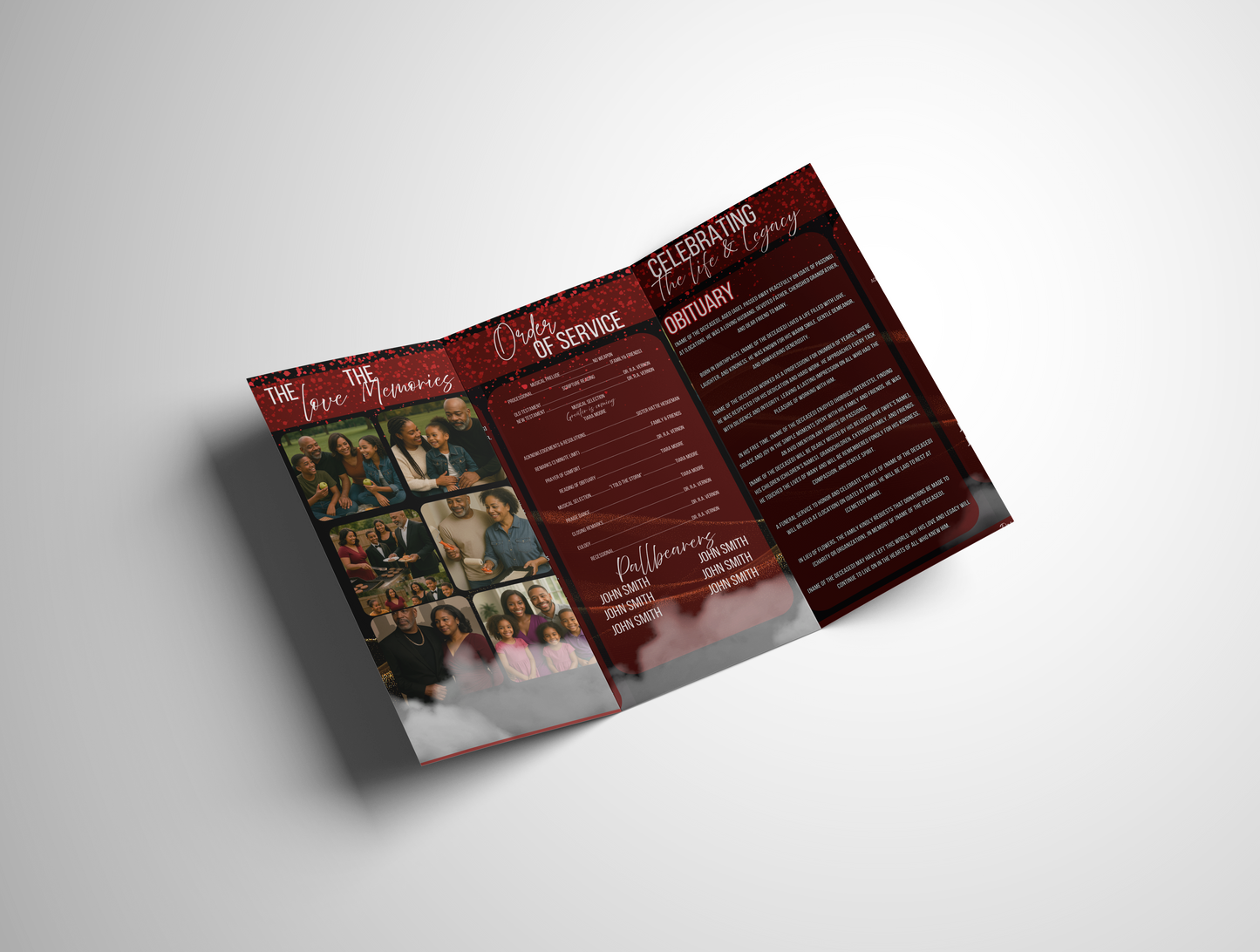 Trifold Obituary Design #1