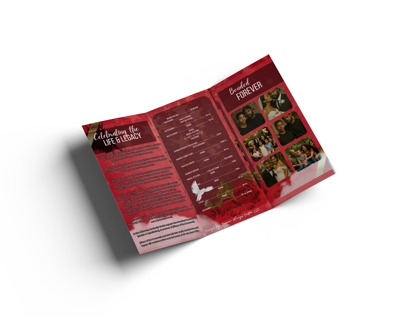 Trifold Obituary Design #4