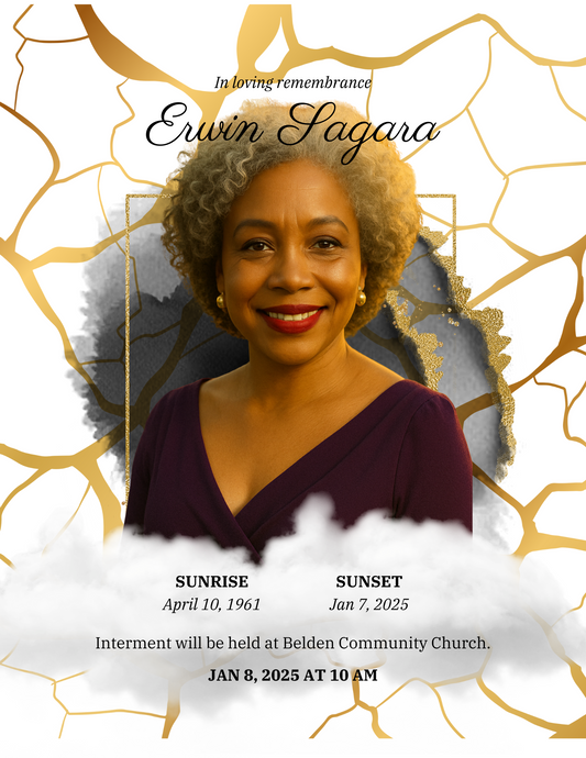 Memorial Announcement Design #8