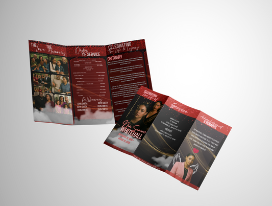 Freestyle Trifold Obituary Design