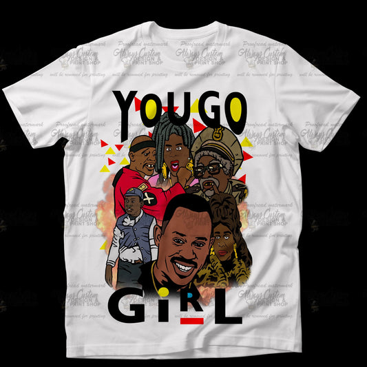 MARTIN "you go girl and boy" couple's Digital T-Shirt Design File – PNG for Sublimation, DTF, or Heat Transfer Printing