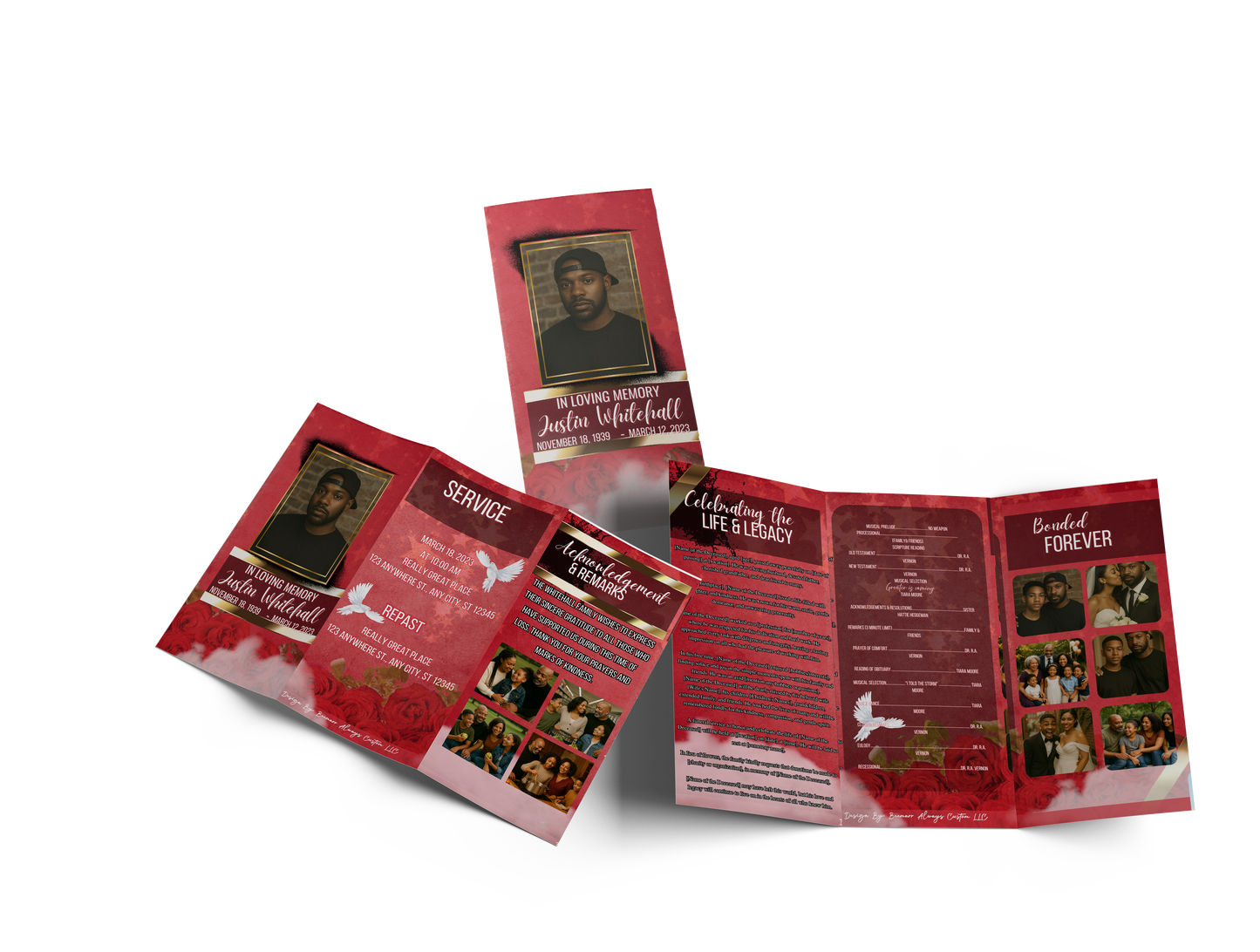 Trifold Obituary Design #4